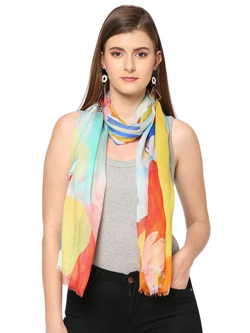 women printed everyday wrap scarf