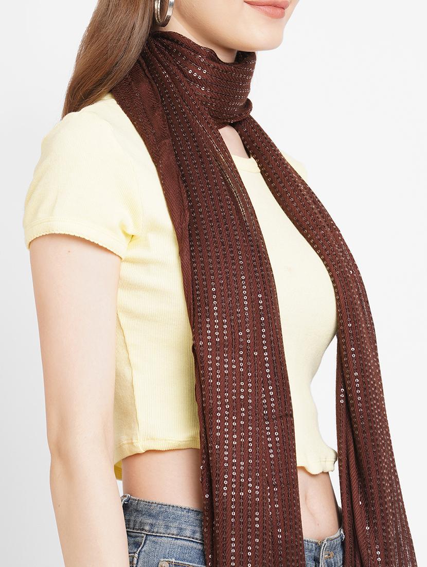 women sequins work everyday wrap scarf - 21631494 - Standard Image - 5
