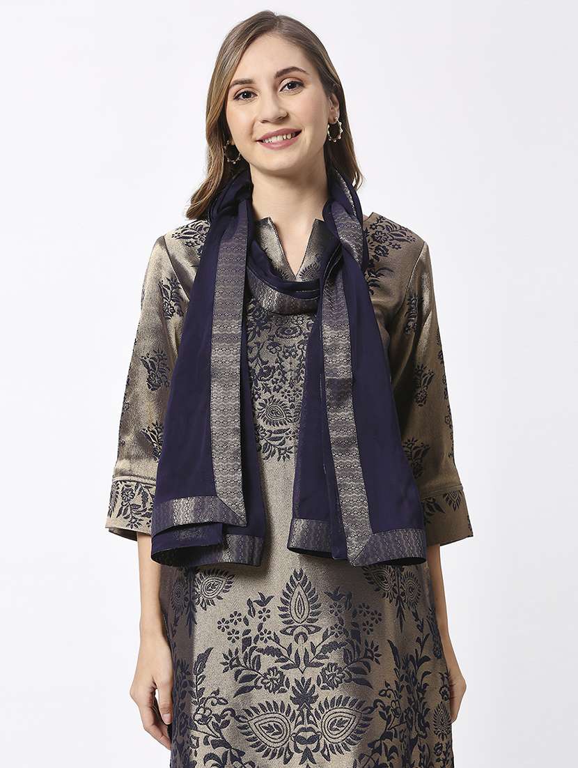 women plain lace bordered dupatta - 21631553 - Zoom Image - 0
