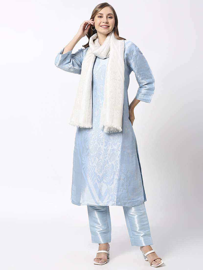 women brocade floral designed dupatta - 21631554 -  Standard Image - 3