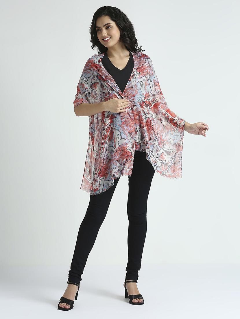 women printed everyday wrap scarf - 21631559 - Standard Image - 3
