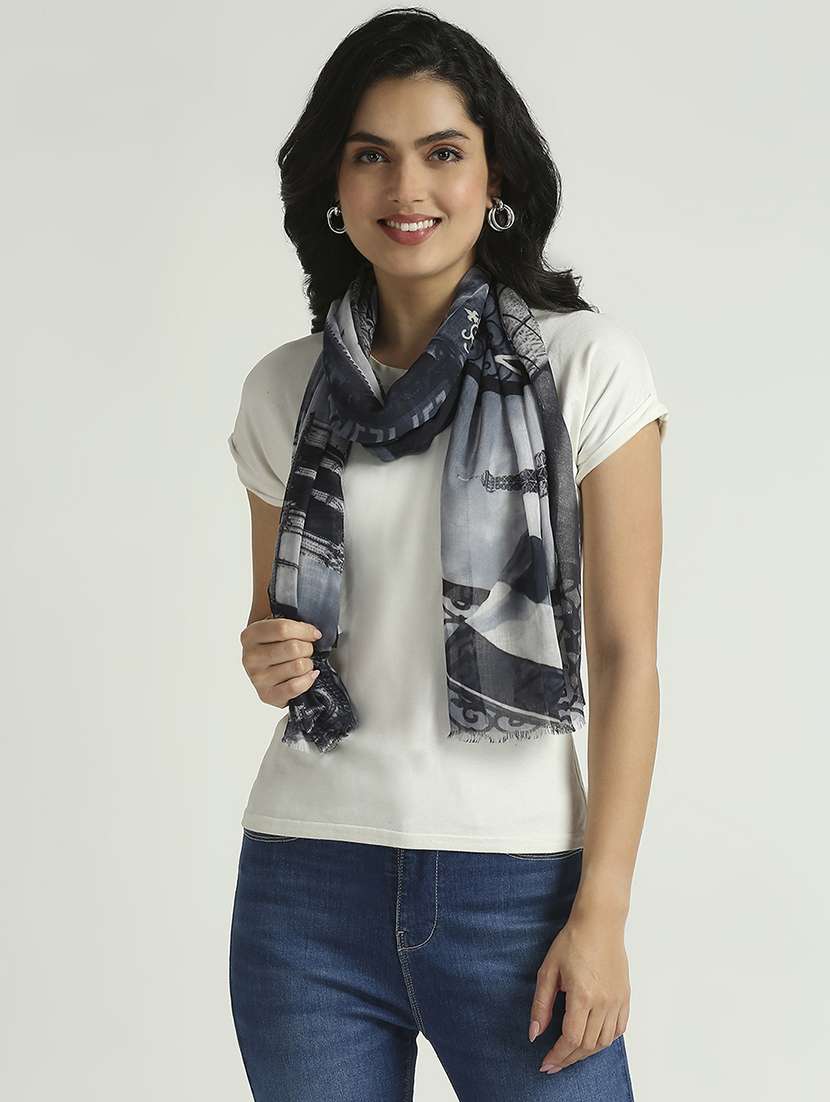 women printed everyday wrap scarf