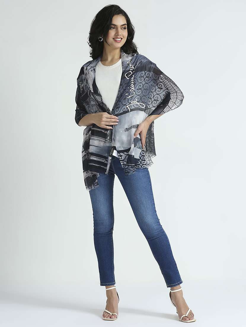 women printed everyday wrap scarf - 21631566 -  Standard Image - 3