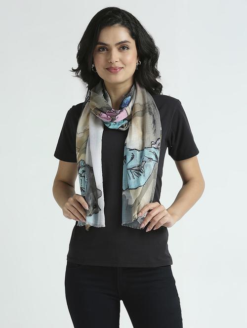 women printed everyday wrap scarf - 21631568 - Standard Image - 0