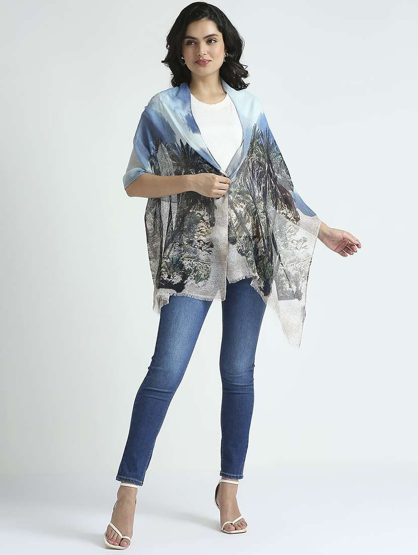 women printed everyday wrap scarf - 21631571 -  Standard Image - 3