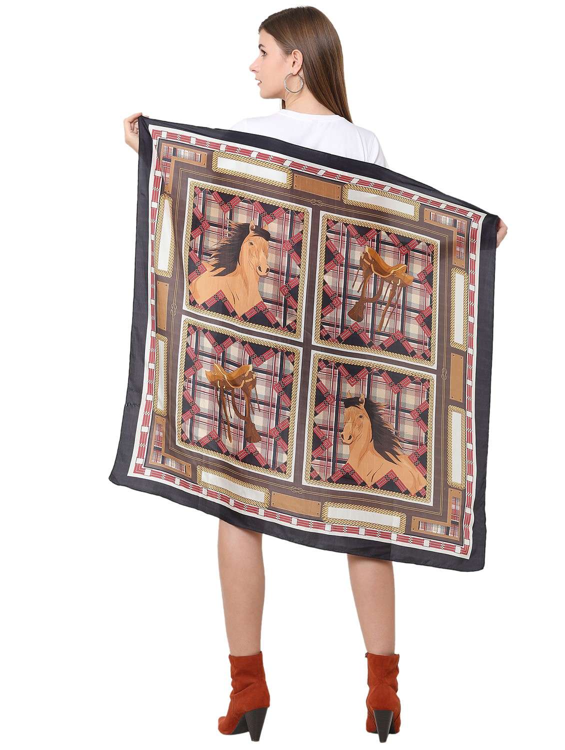 women printed everyday wrap scarf - 21631573 - Standard Image - 3