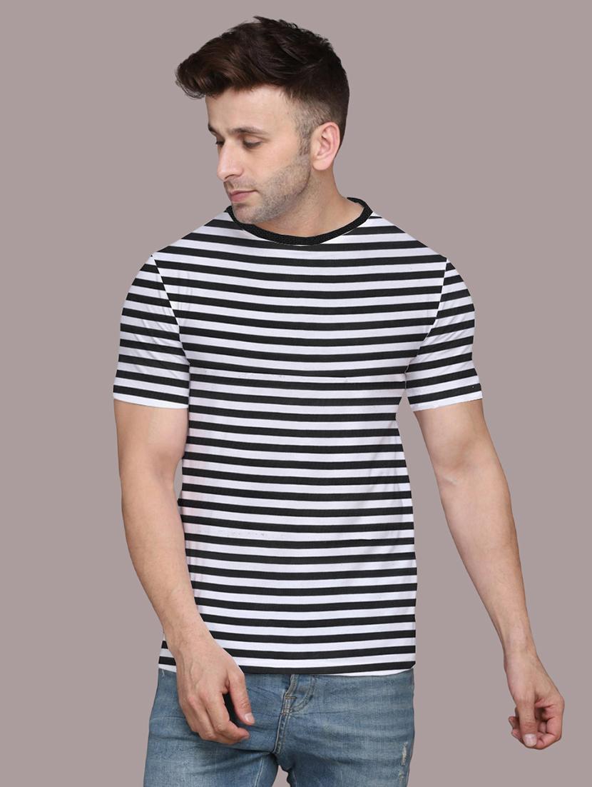 men slim fit striped short sleeve t-shirt - 21631910 - Zoom Image - 0