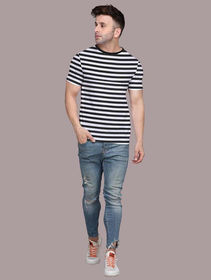men slim fit striped short sleeve t-shirt - 21631910 - Standard Image - 3