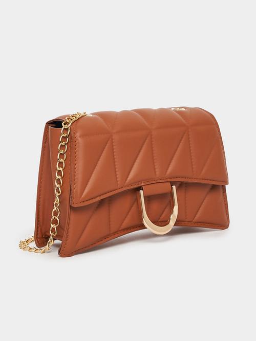 women white textured sling bag - 21631989 - Standard Image - 0