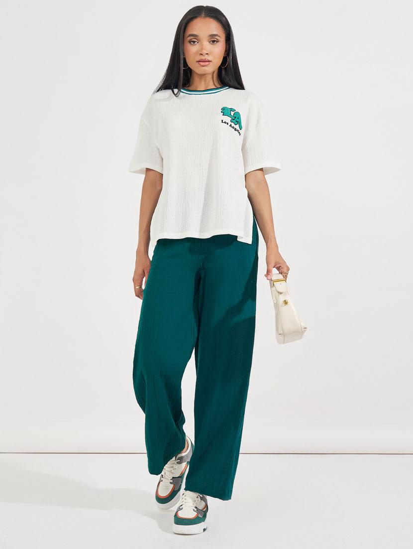women solid wide leg trouser - 21632018 - Standard Image - 3