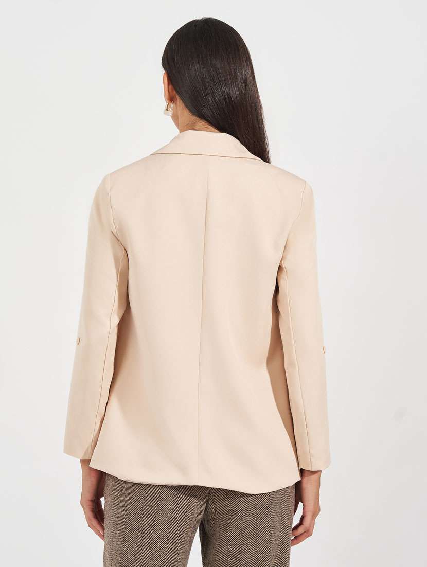 women solid long sleeve casual blazer - 21632034 -  Standard Image - 3