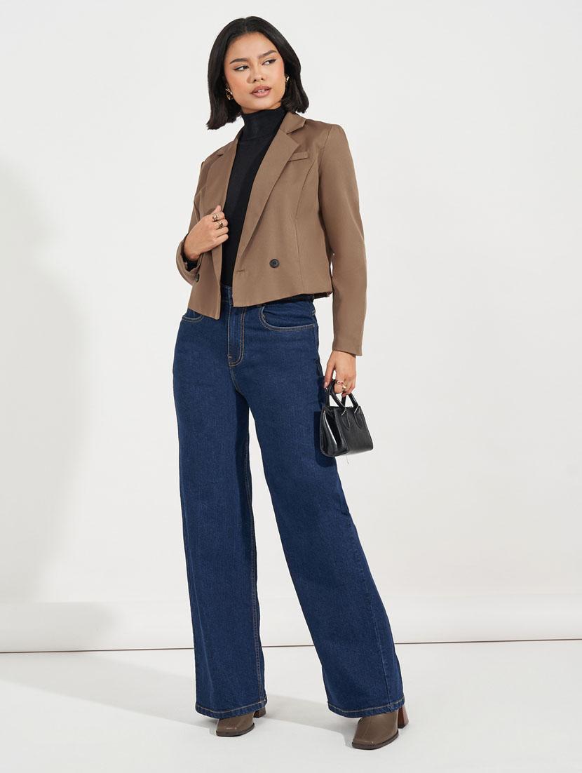 women solid long sleeve casual blazer - 21632038 - Standard Image - 3