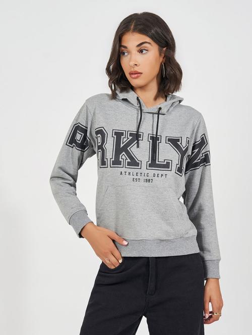women chest  print long sleeve sweatshirt - 21632050 -  Standard Image - 0