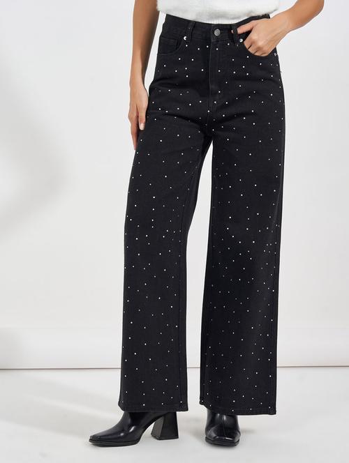 women high rise printed jeans - 21632063 - Standard Image - 0