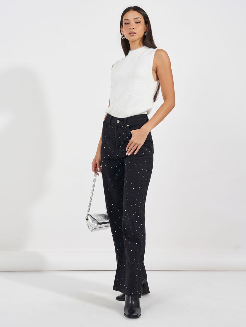 women high rise printed jeans - 21632063 - Standard Image - 3