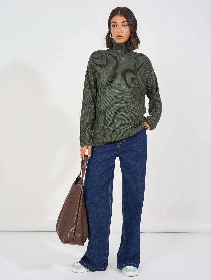 women turtle neck acrylic pullover - 21632070 - Standard Image - 3