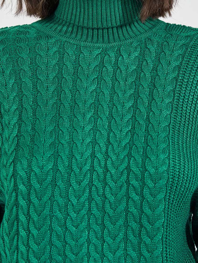 women green self design long sleeve pullover - 21632073 - Standard Image - 3