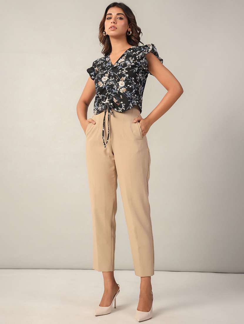 women floral printed ruched top - 21632102 -  Standard Image - 3