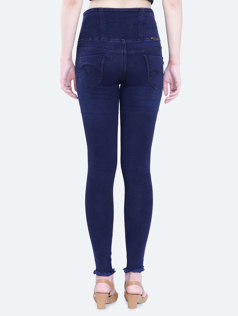 women plain skinny fit denim jeans - 21632454 - Standard Image - 3