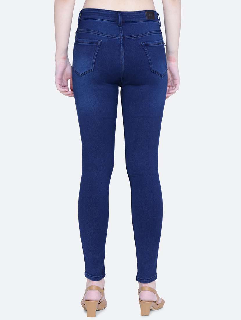 women plain skinny fit denim jeans - 21632478 - Standard Image - 3