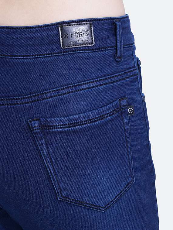 women plain skinny fit denim jeans - 21632478 - Standard Image - 5