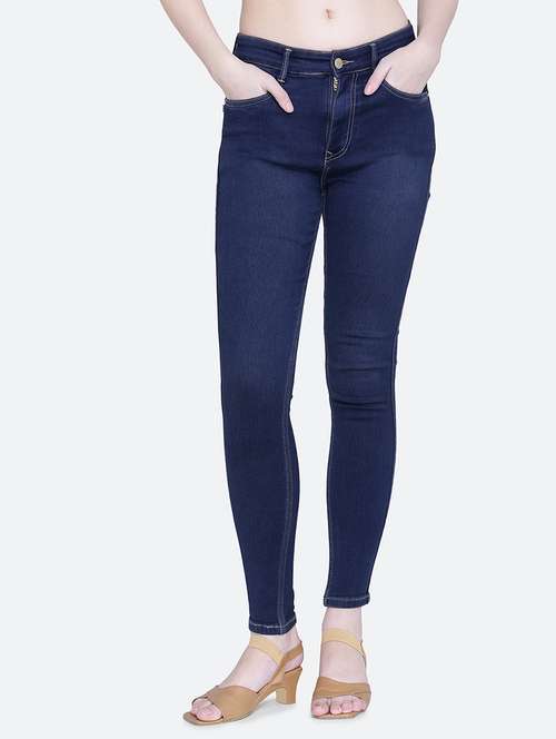 women plain skinny fit denim jeans - 21632485 -  Standard Image - 0