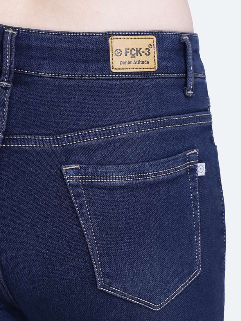 women plain skinny fit denim jeans - 21632485 -  Standard Image - 5