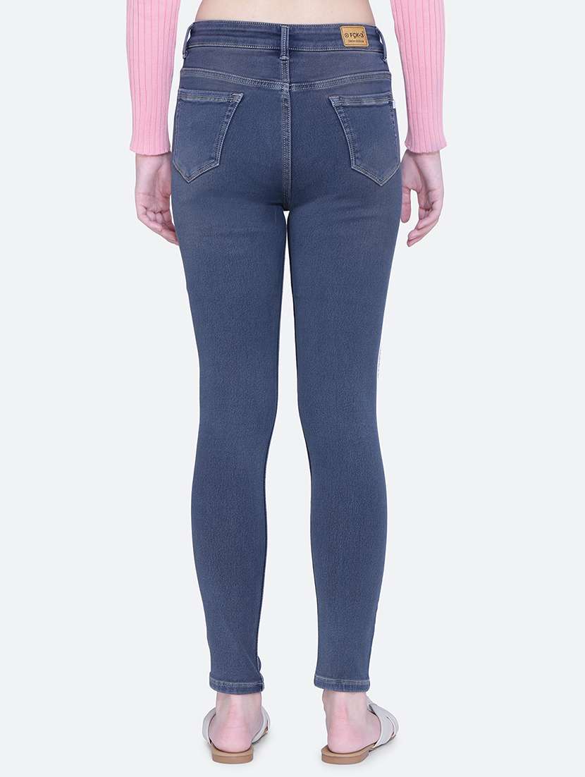 women plain skinny fit denim jeans - 21632497 - Standard Image - 3
