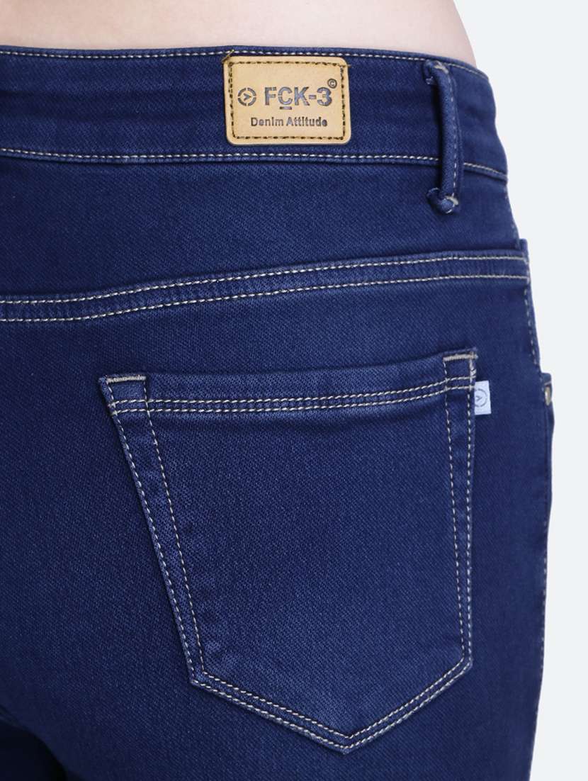 women plain skinny fit denim jeans - 21632506 - Standard Image - 5