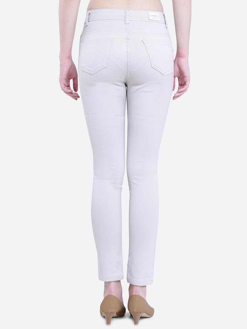 women plain skinny fit denim jeans - 21632520 - Standard Image - 3