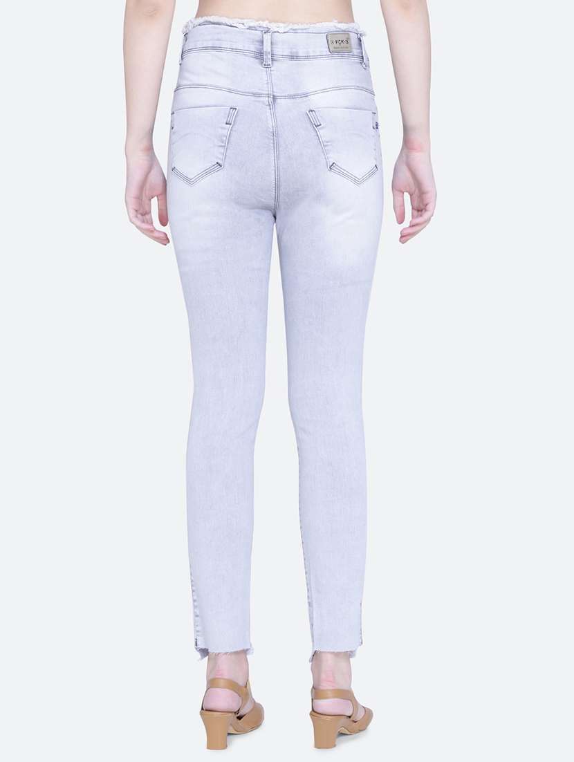 women plain skinny fit denim jeans - 21632528 - Standard Image - 3