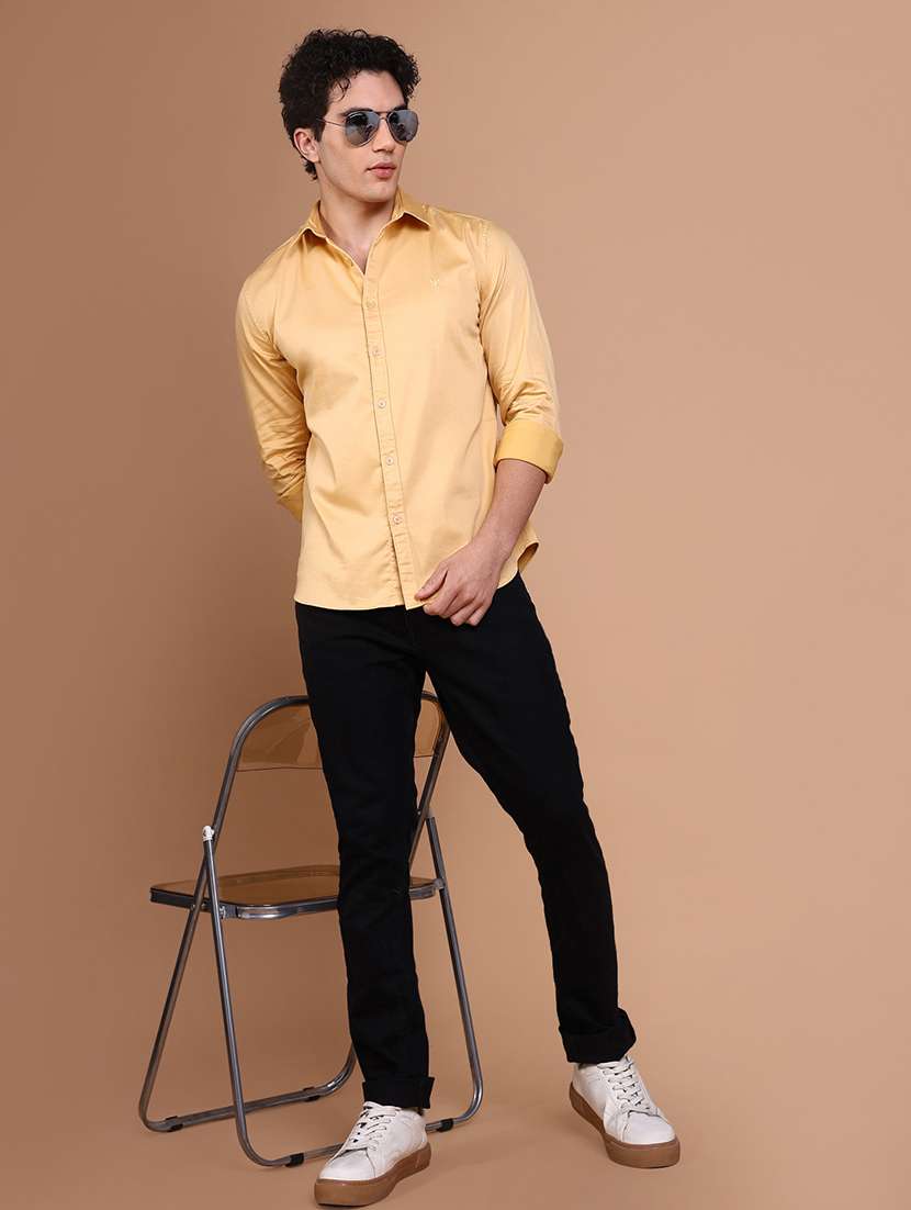 women solid collared casual shirt - 21632622 -  Standard Image - 3
