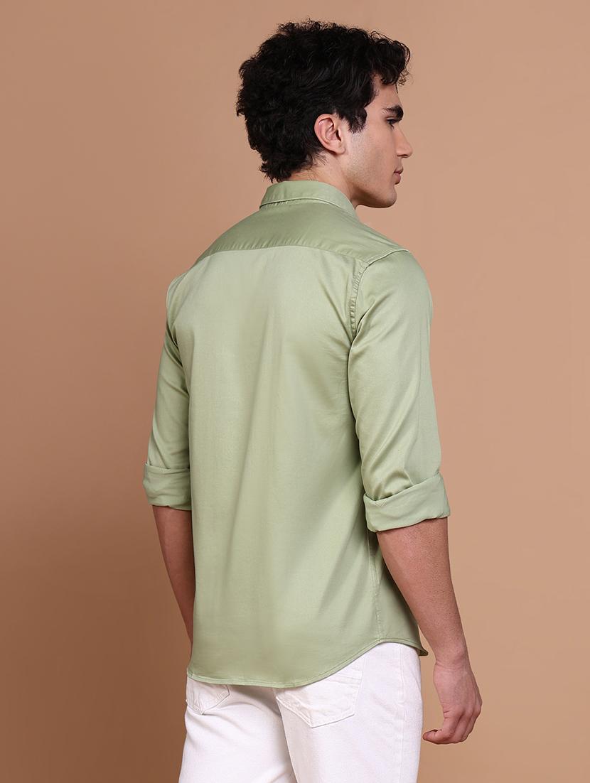 women solid collared casual shirt - 21632625 - Standard Image - 3
