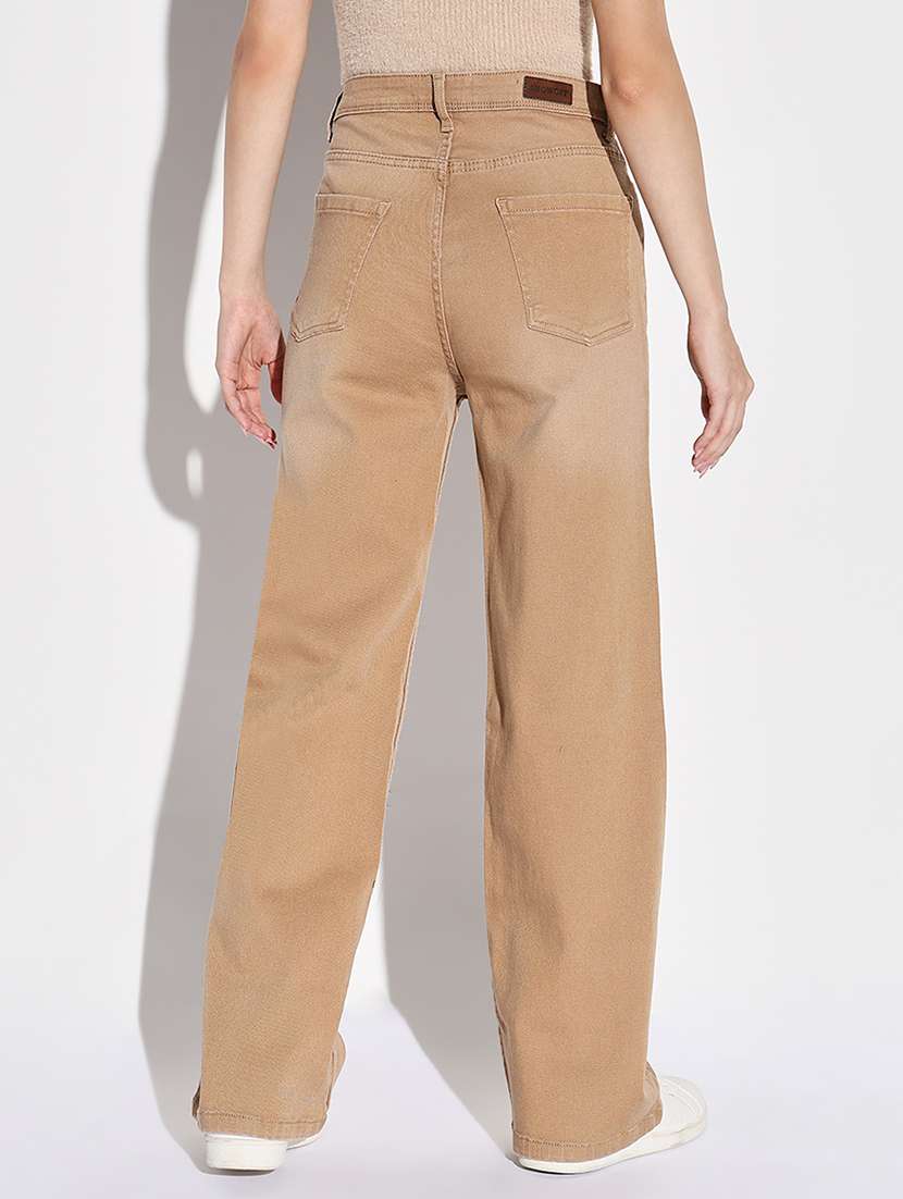 women plain mid rise denim jeans - 21632639 -  Standard Image - 3