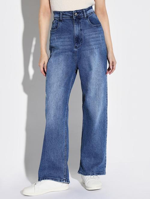 women plain high rise denim jeans - 21632645 -  Standard Image - 0