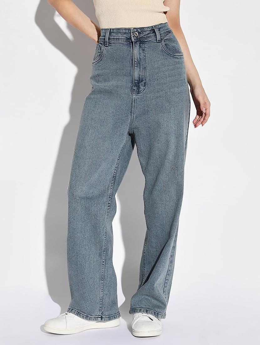 women plain mid rise denim jeans - 21632646 - Zoom Image - 0