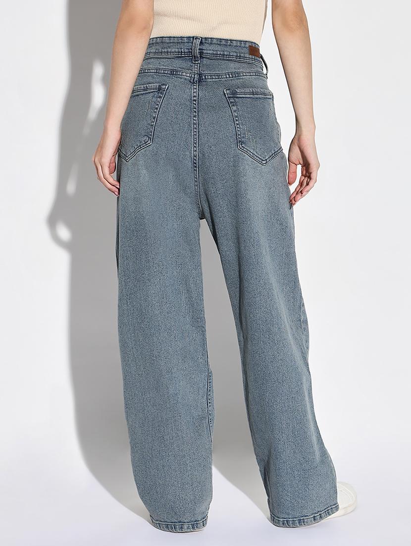 women plain mid rise denim jeans - 21632646 - Standard Image - 3