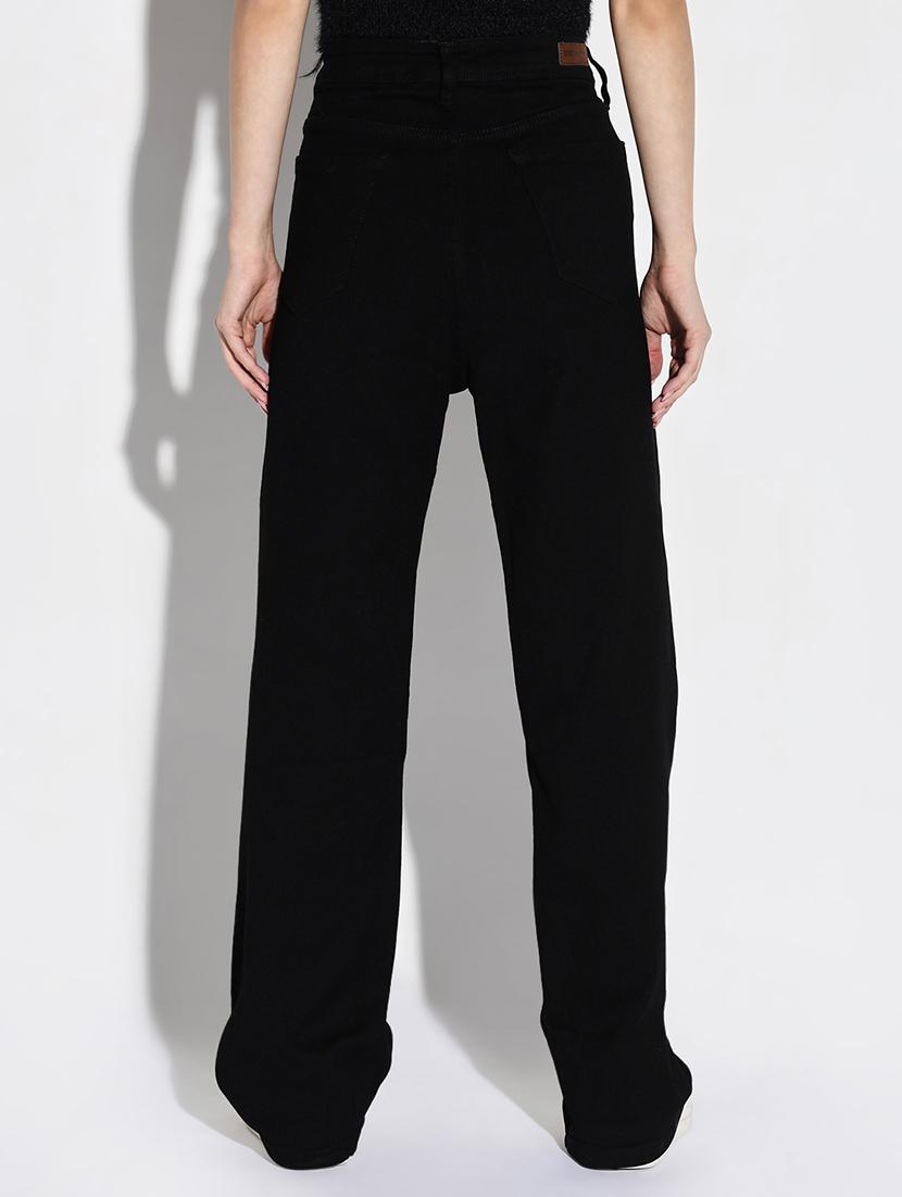 women plain high rise denim jeans - 21632648 - Standard Image - 3