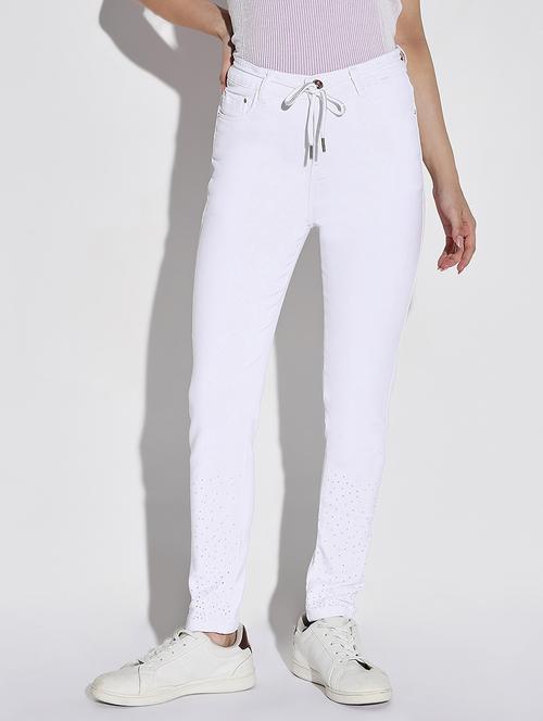 women plain slim fit denim jeans - 21632649 -  Standard Image - 0