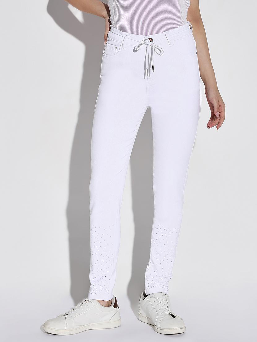 women plain slim fit denim jeans - 21632649 -  Zoom Image - 0