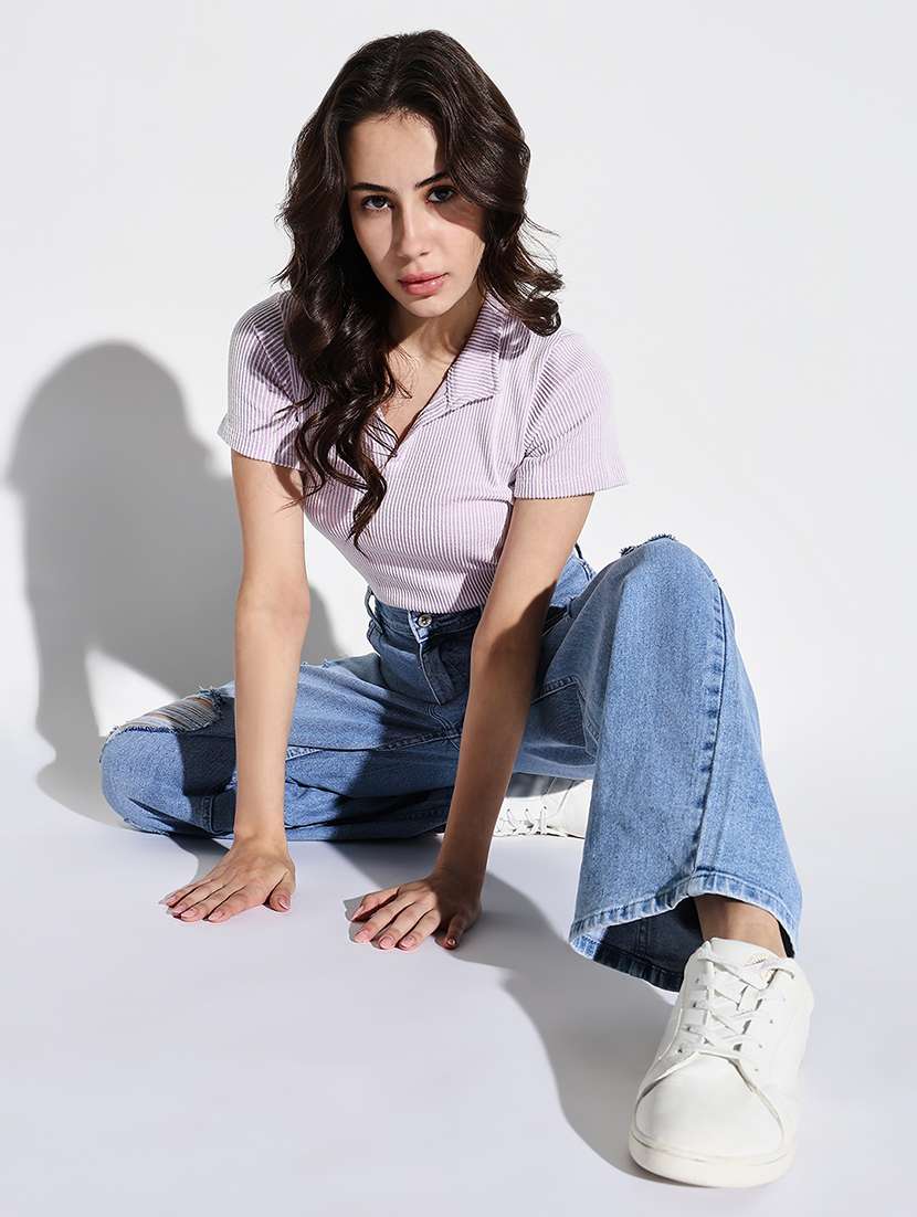 women  distress mid rise denim jeans - 21632656 -  Standard Image - 3