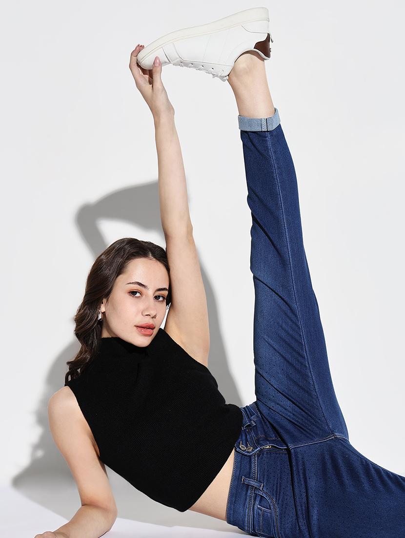 women plain slim fit denim jeans - 21632657 - Standard Image - 3