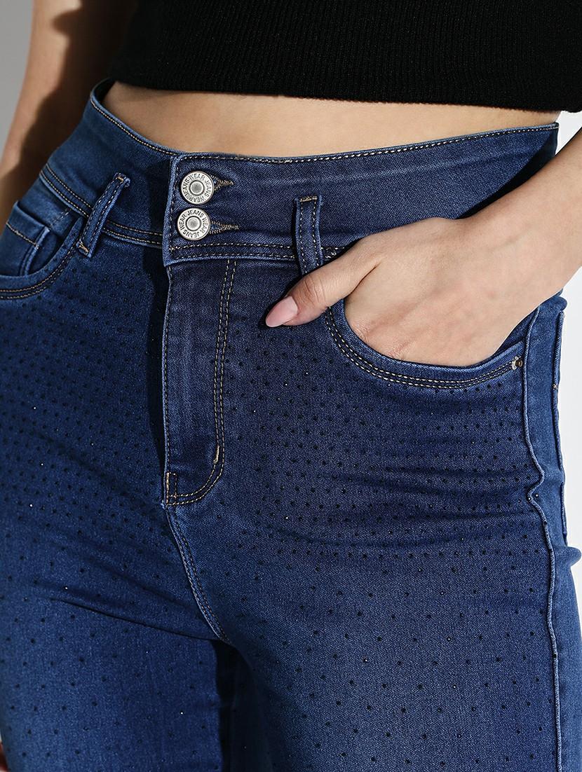 women plain slim fit denim jeans - 21632657 - Standard Image - 5