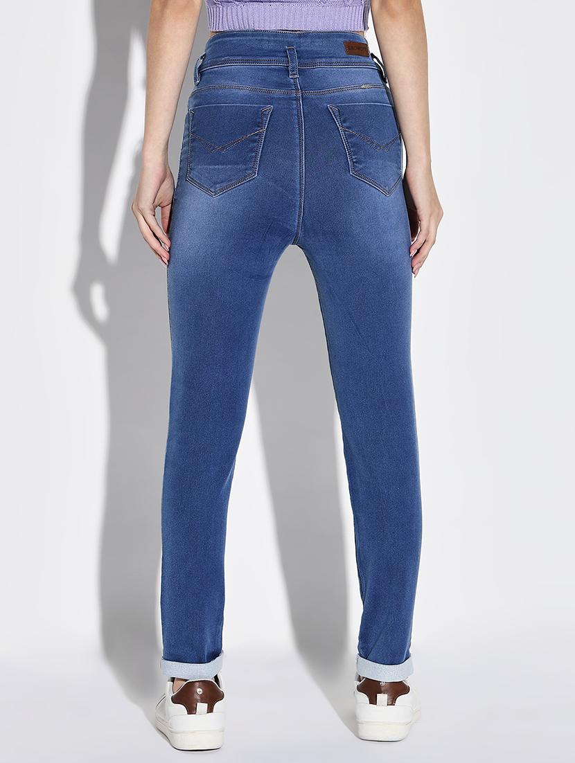 women plain slim fit denim jeans - 21632658 - Standard Image - 3