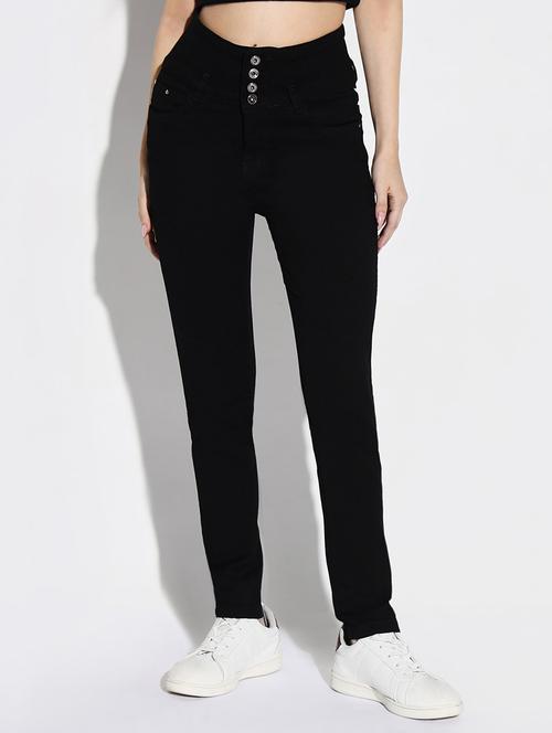 women plain slim fit denim jeans - 21632663 - Standard Image - 0