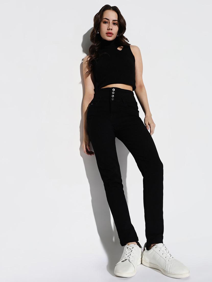 women plain slim fit denim jeans - 21632663 - Standard Image - 5