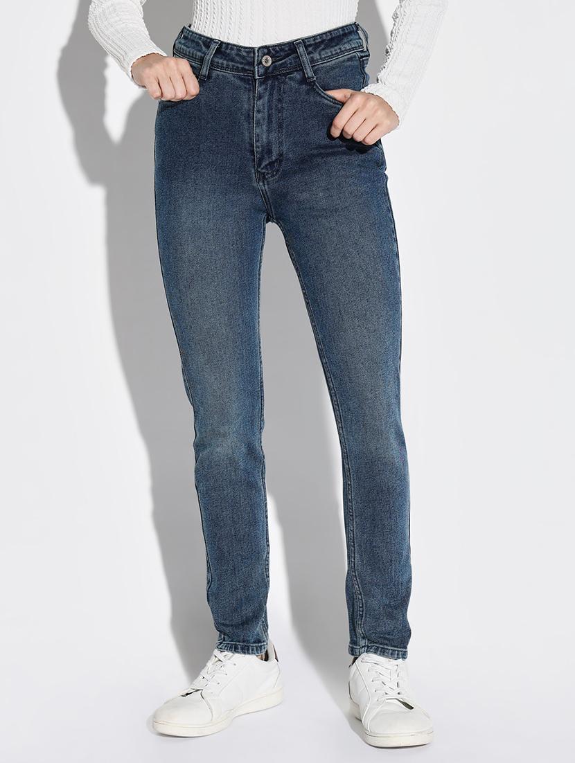 women plain slim fit denim jeans - 21632672 -  Zoom Image - 0