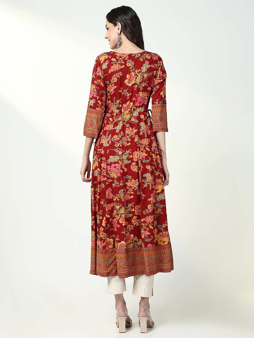 women red floral printed anarkali kurta - 21632753 -  Standard Image - 5