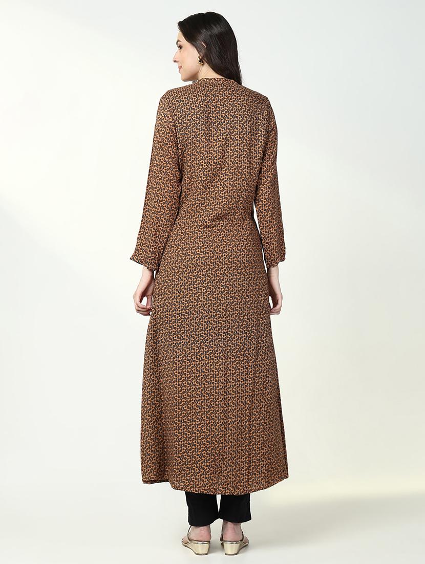 women black embroidered kurta with jacket - 21632762 - Standard Image - 5