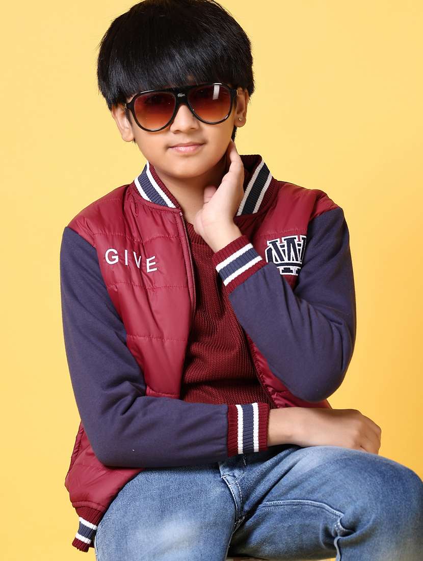 boys color block long sleeve quilted jacket - 21632830 -  Standard Image - 3